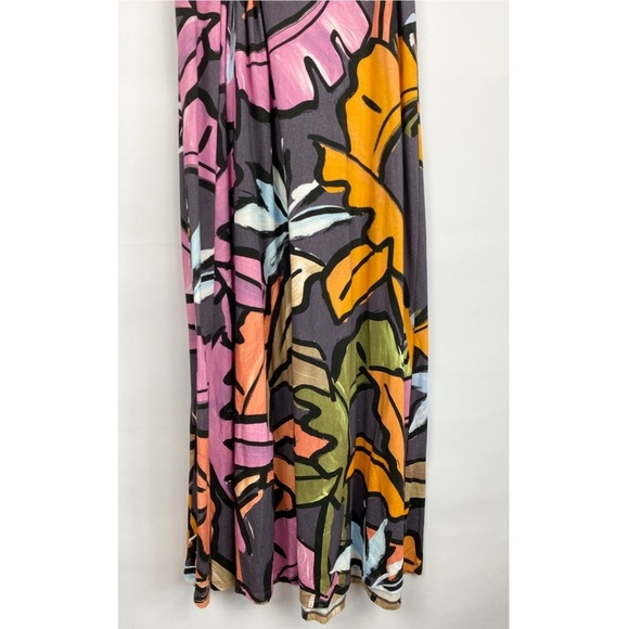 Soft Surroundings Women's‎ Joylyn Cinched Waist Palm Leaf Print Maxi Dress - PXS - Picture 5 of 10